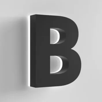 Custom channel letter sign: Type 5 – Exposed Acrylic Back – Halo Lit