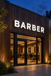 Channel letter sign detail: Type 7 – Exposed Acrylic Face Lit / Borderless