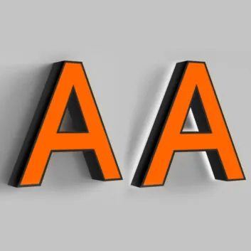 Custom channel letter sign: Type 2 – Standard Channel Letter – Back Lit