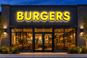 Channel letter sign detail: Type 3 – Standard Channel Letter Front & Back Lit