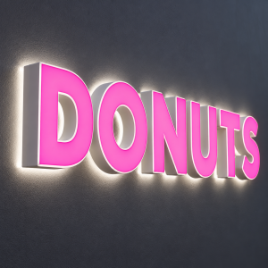 Channel letter sign detail: Type 3 – Standard Channel Letter Front & Back Lit