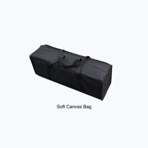 Soft canvas carry bag for the curved tension fabric display