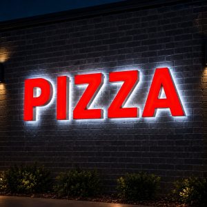 Channel letter sign detail: Type 3 – Standard Channel Letter Front & Back Lit