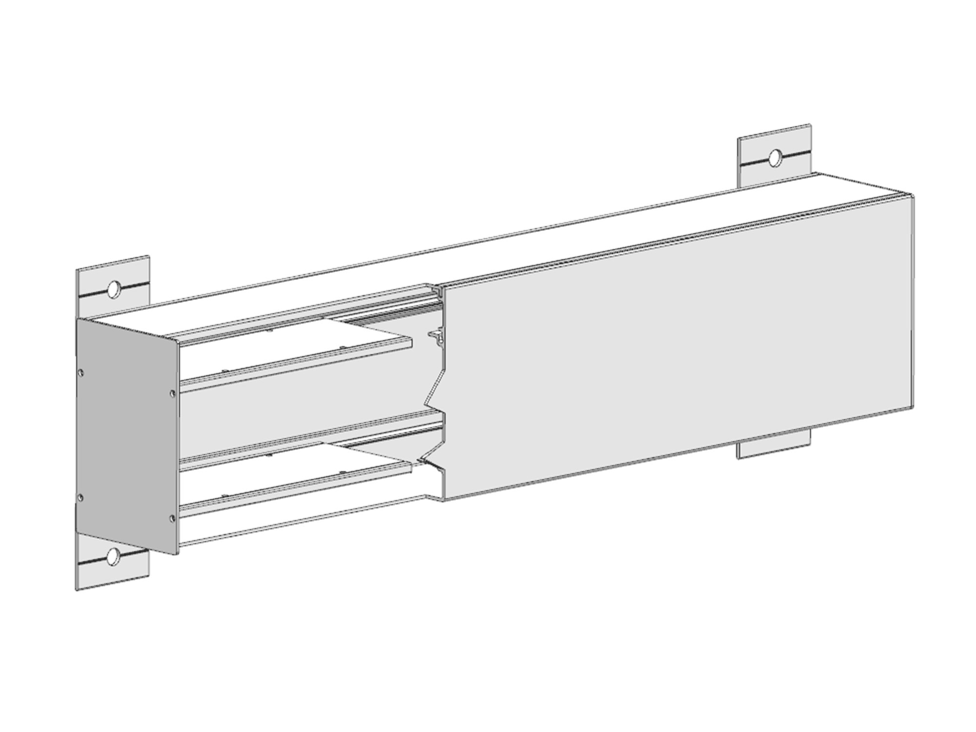 Channel letter raceway assembly with end caps